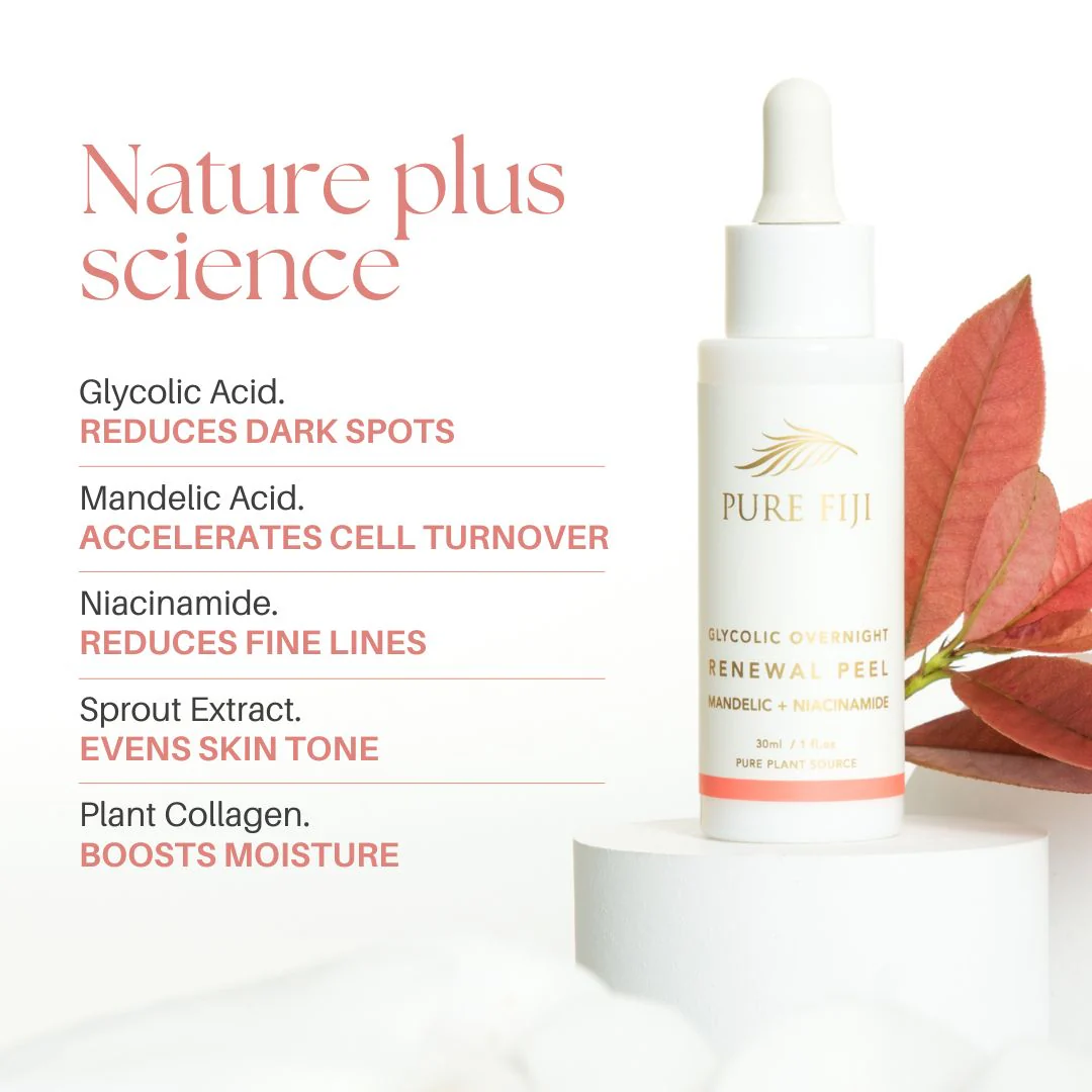 Glycolic Overnight Renewal Peel with Mandelic + Niacinamide (1oz/30ml) - Image 5